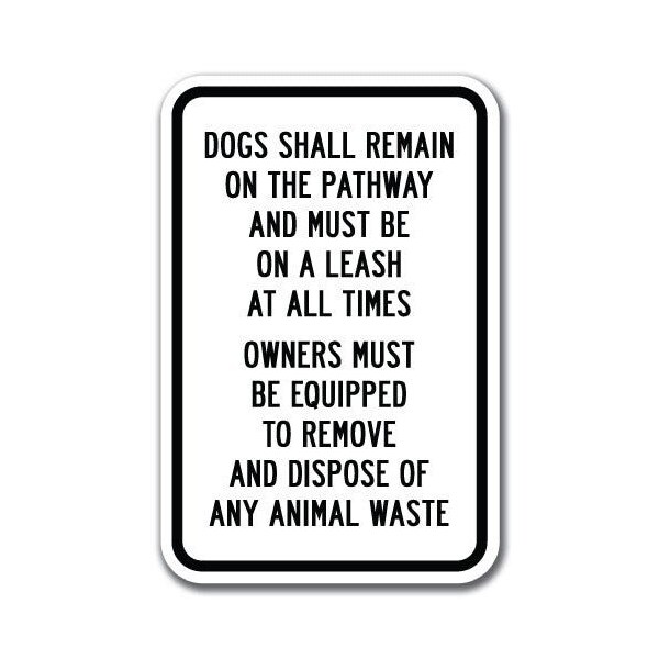 Signmission 18 in Height, 0.12 in Width, Aluminum, 12" x 18", A-1218 Pet-Animal - PathLeas A-1218 Pet-Animal - PathLeas - main